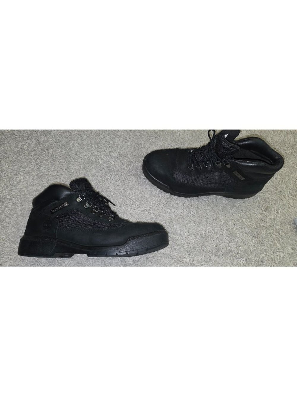 Timberland Black Leather Field Ankle Boots Size 10.5